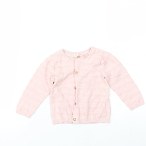 H&M Baby Pink  Cotton Cardigan Jumper Size 6-9 Months