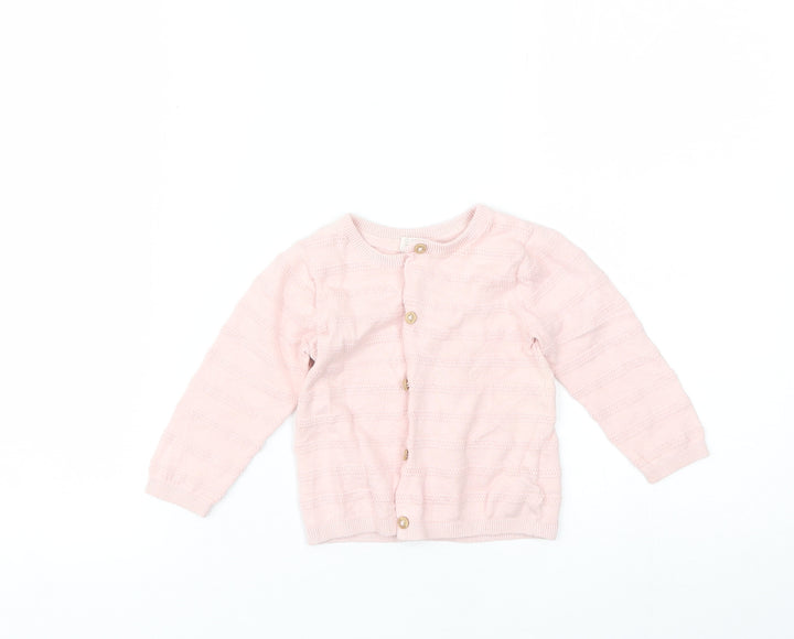 H&M Baby Pink  Cotton Cardigan Jumper Size 6-9 Months