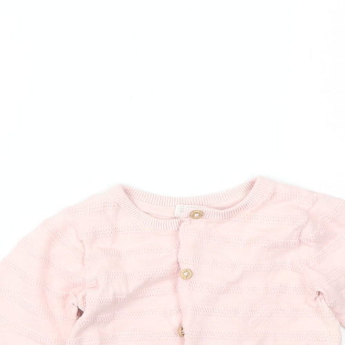 H&M Baby Pink  Cotton Cardigan Jumper Size 6-9 Months