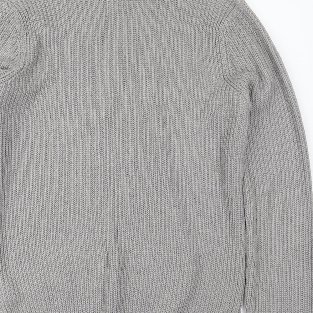 Twisted Soul  Mens Grey Round Neck  Acrylic Pullover Jumper Size XL