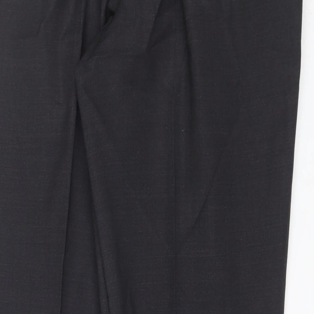 Moss Mens Grey  Wool Dress Pants Trousers Size 34 in L31 in Regular