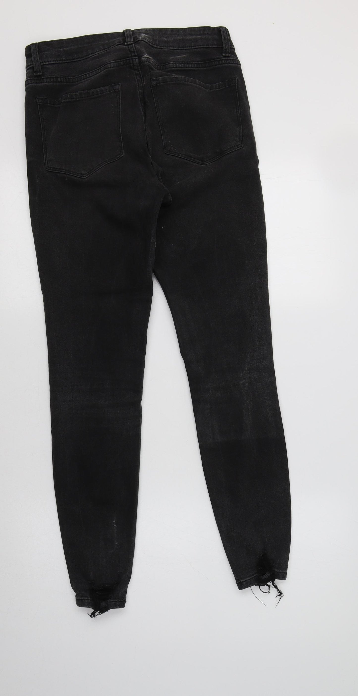 Primark Womens Black  Cotton Skinny Jeans Size 10 L29 in Regular