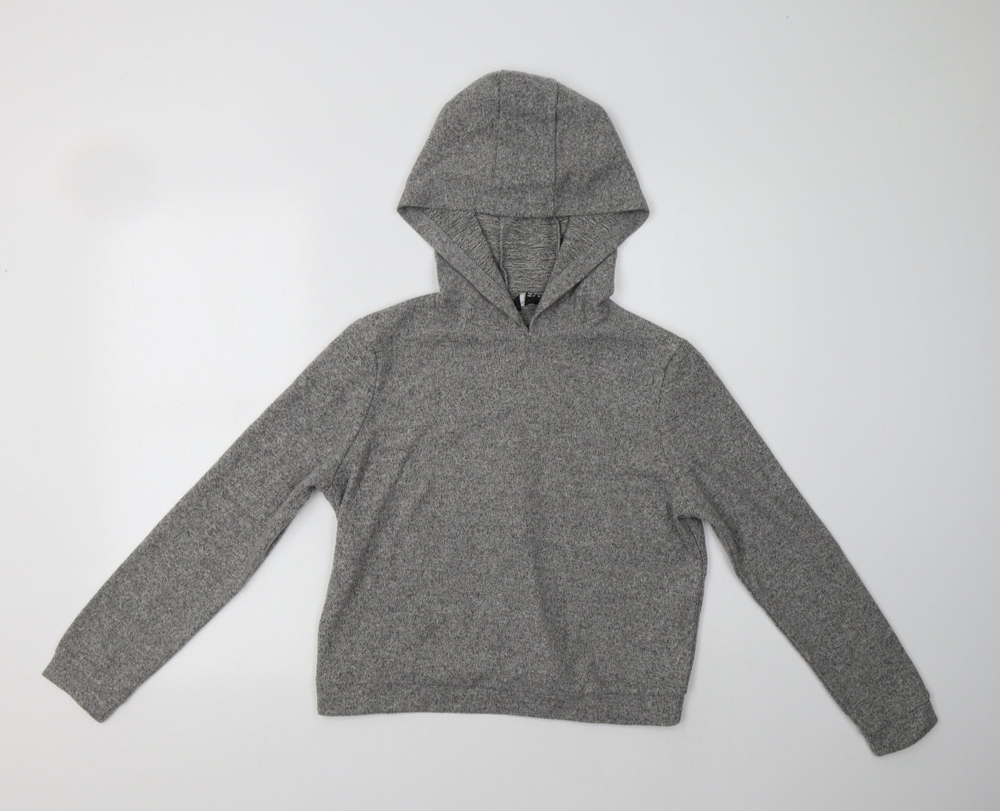 New Look Girls Grey  Polyester Pullover Hoodie Size 12-13 Years