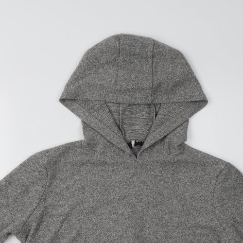 New Look Girls Grey  Polyester Pullover Hoodie Size 12-13 Years
