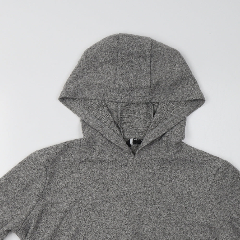 New Look Girls Grey  Polyester Pullover Hoodie Size 12-13 Years