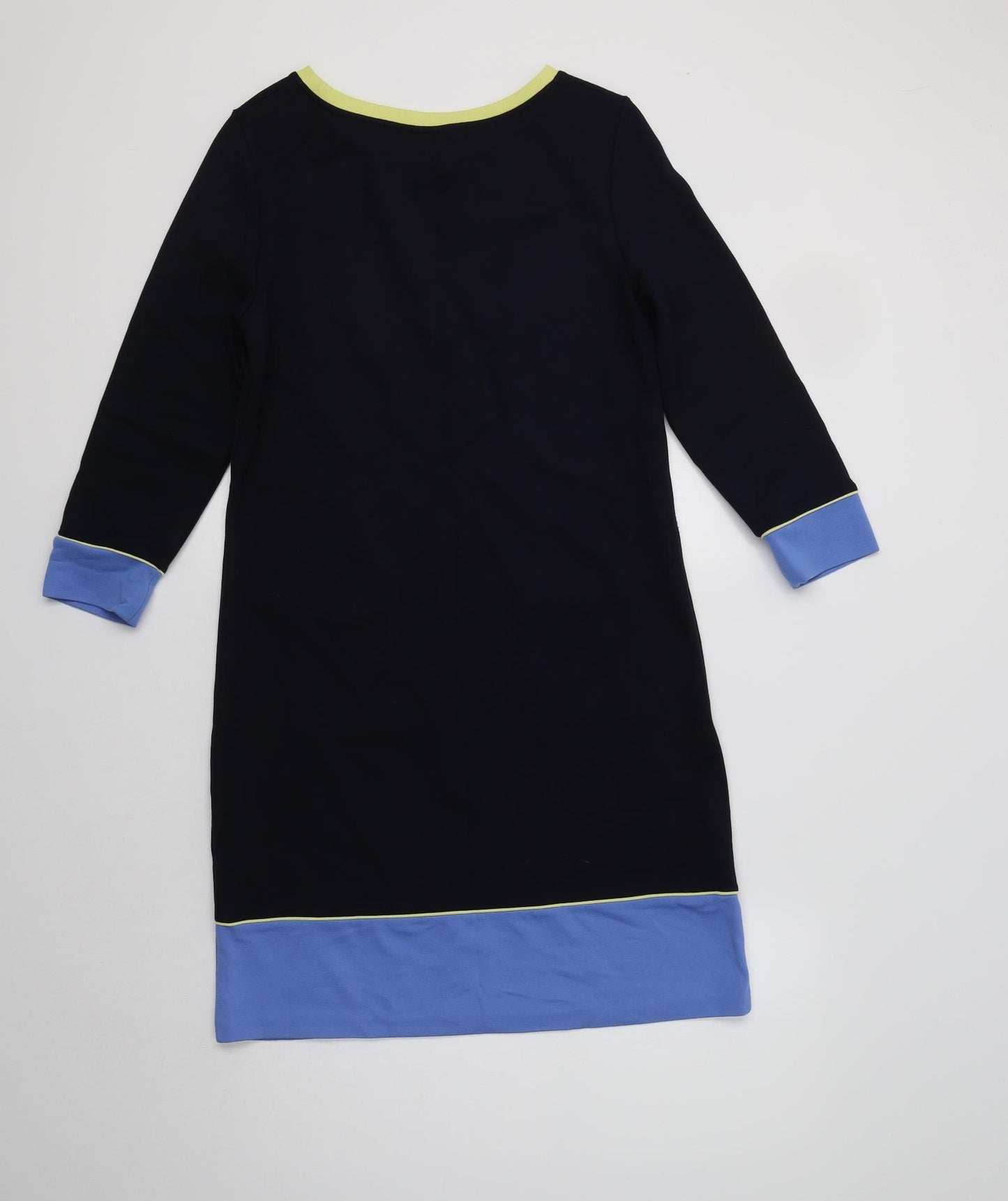 Laura Ashley Womens Blue Colourblock Viscose Shift  Size 10  Round Neck