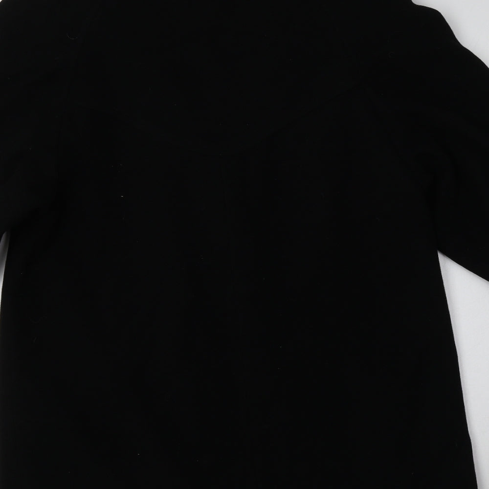House of Fraser Mens Black   Pea Coat Coat Size M