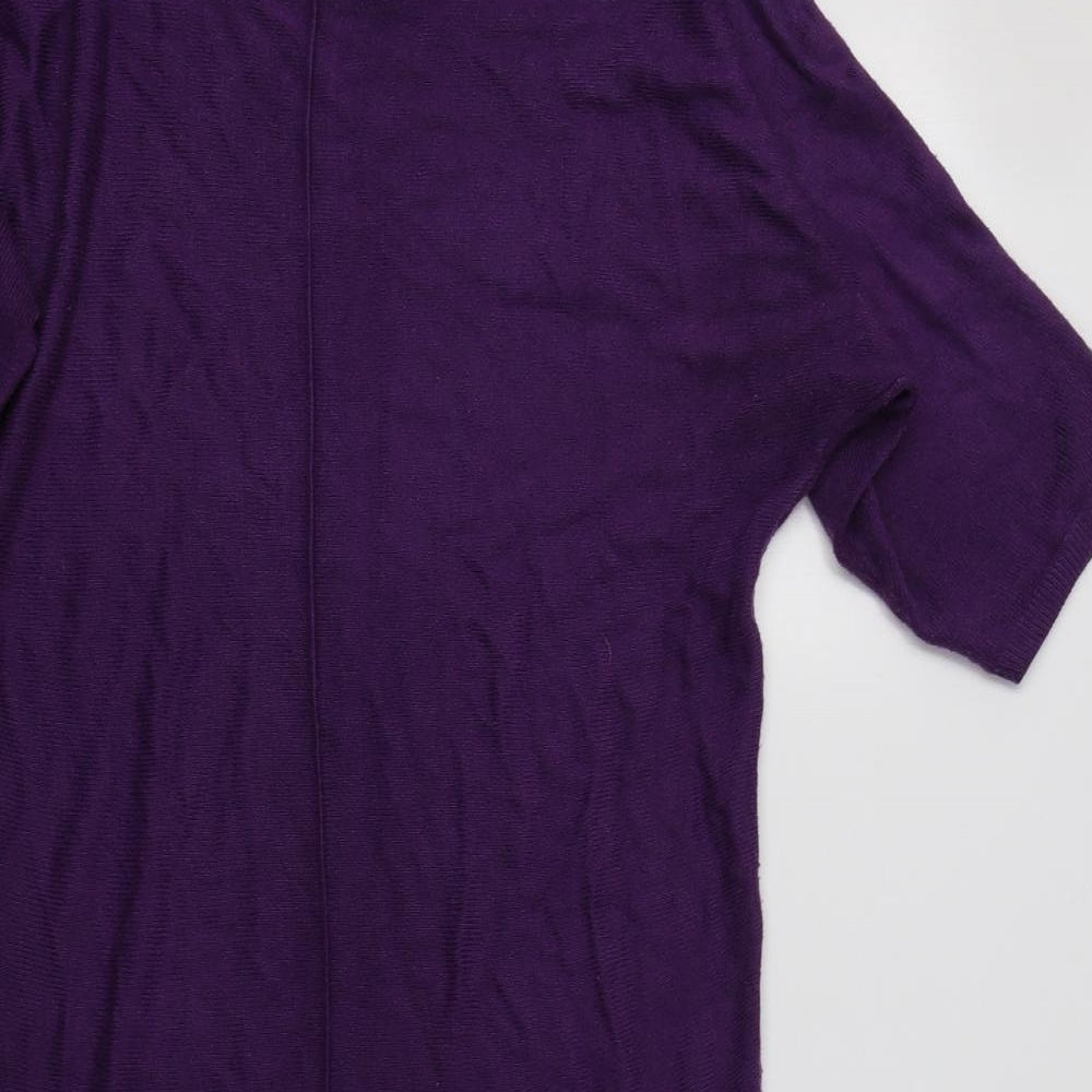 New Look Womens Purple  Acrylic Jumper Dress  Size 14  Crew Neck