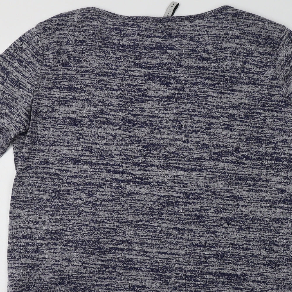 Intuition Womens Blue Round Neck  Viscose Pullover Jumper Size 12