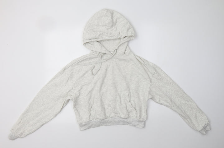 H&M Womens Beige Cotton Pullover Hoodie Size XS