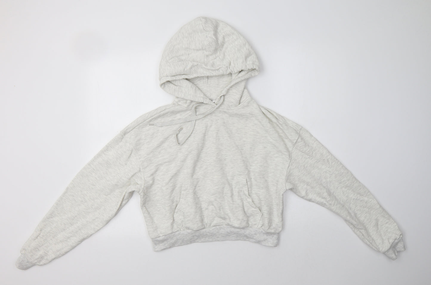 H&M Womens Beige  Cotton Pullover Hoodie Size XS