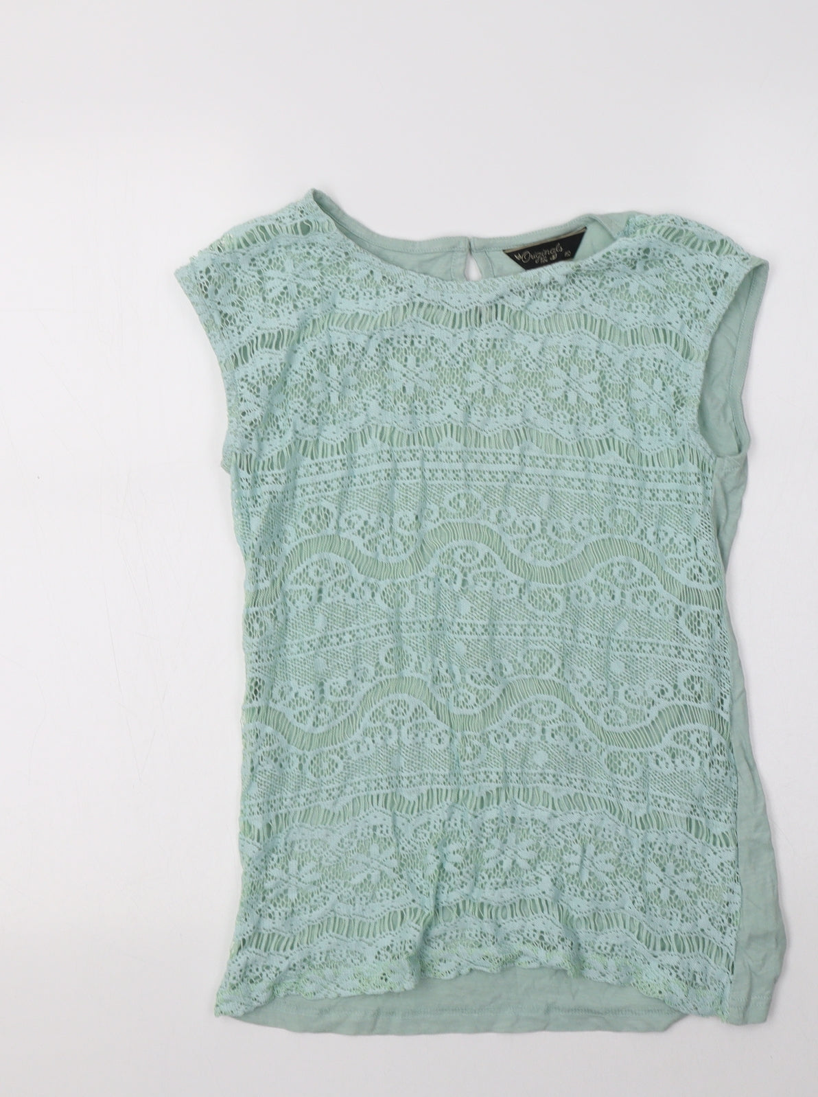 Originals Womens Blue  Cotton Basic Blouse Size 12 Crew Neck