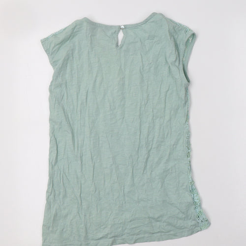 Originals Womens Blue  Cotton Basic Blouse Size 12 Crew Neck