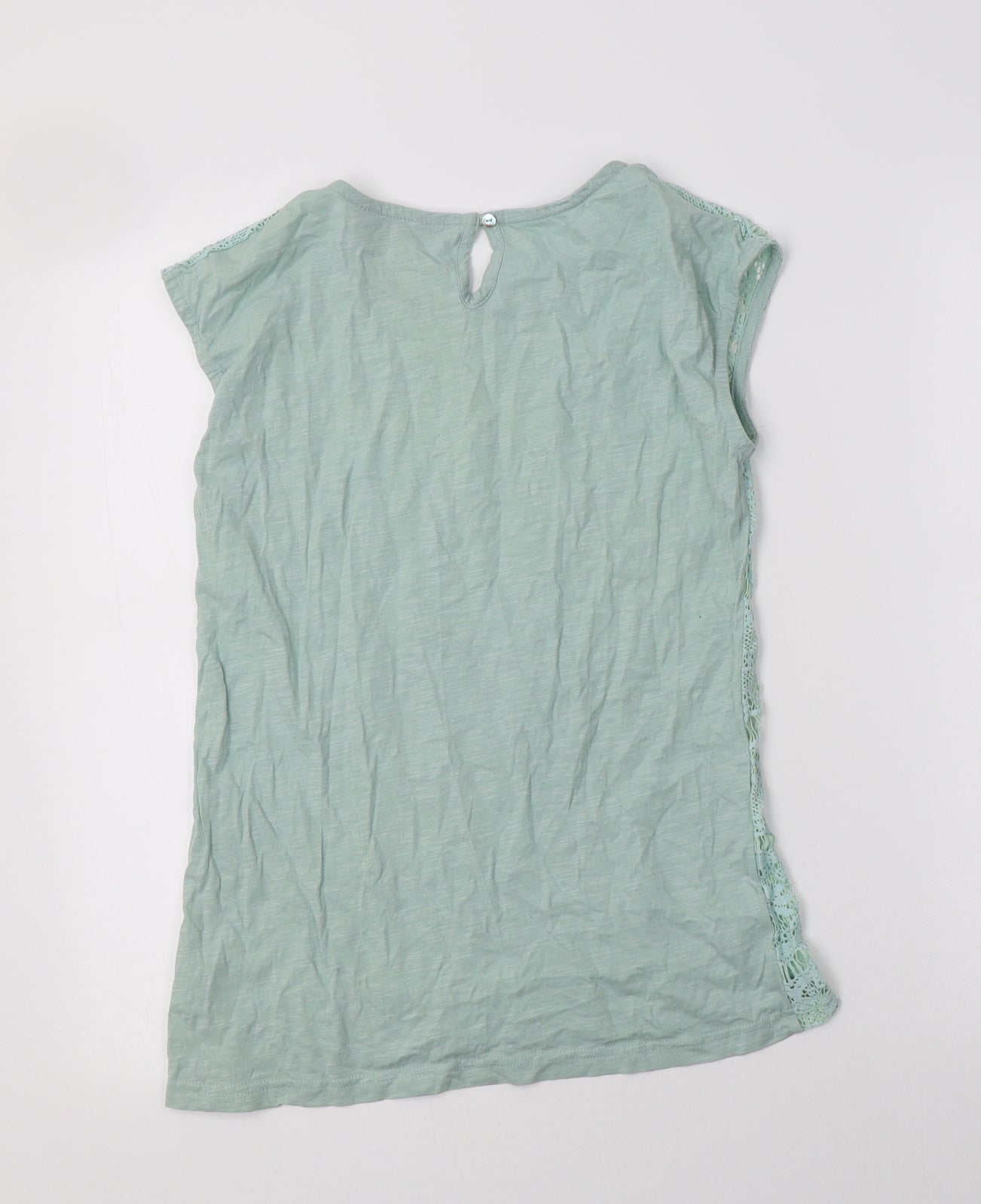 Originals Womens Blue  Cotton Basic Blouse Size 12 Crew Neck
