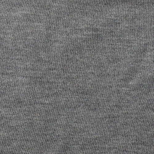 Primark Womens Grey V-Neck Floral Acrylic Pullover Jumper Size XS