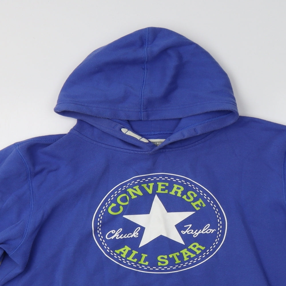 Converse Boys Blue  Cotton Pullover Hoodie Size 13-14 Years
