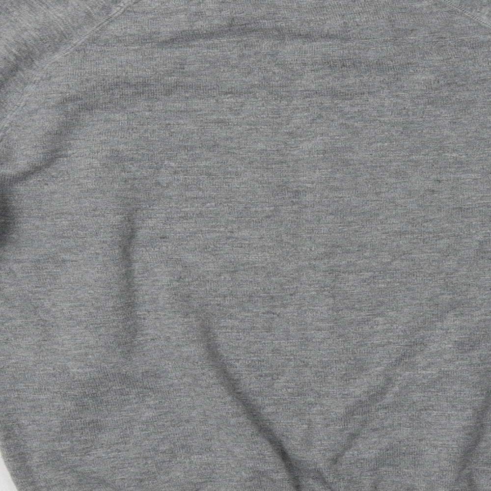 Fred Perry Mens Grey Crew Neck  Cotton Pullover Jumper Size XS