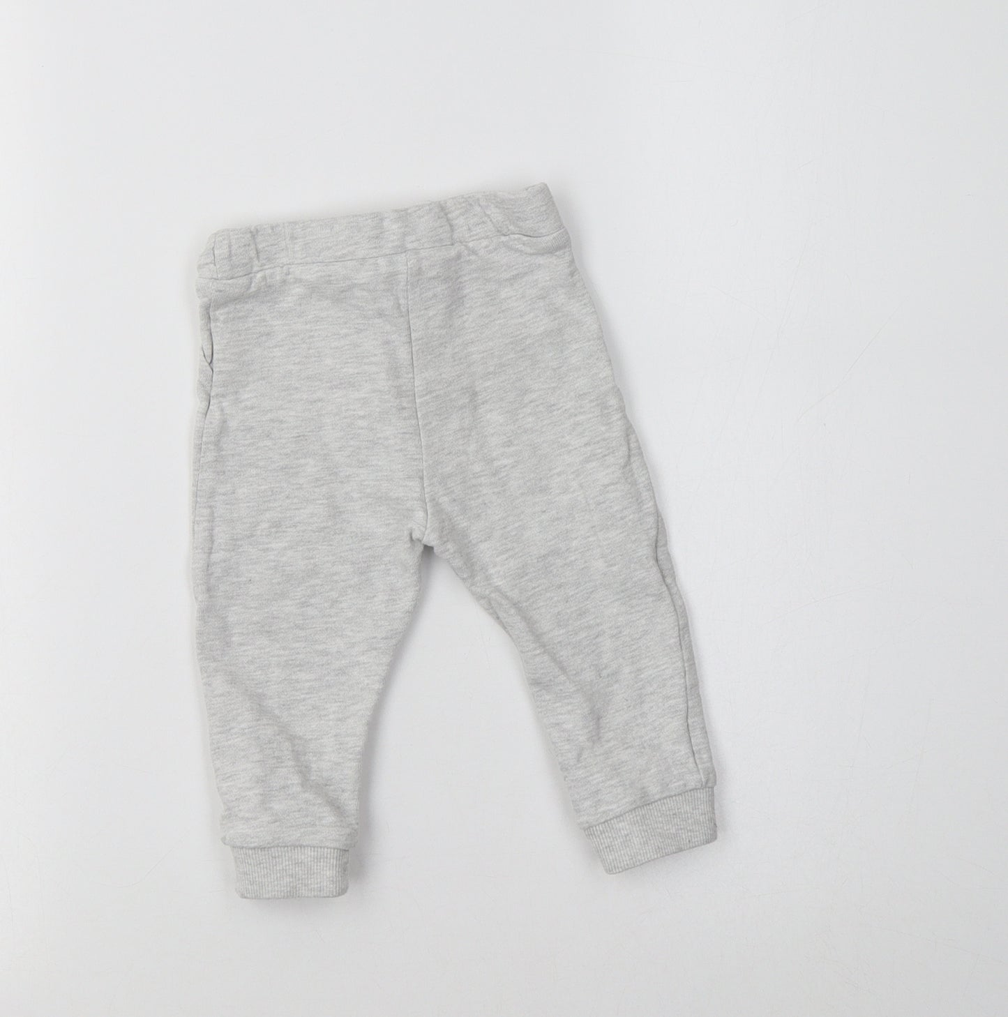 F&F Baby Grey  Cotton Jogger Trousers Size 9-12 Months