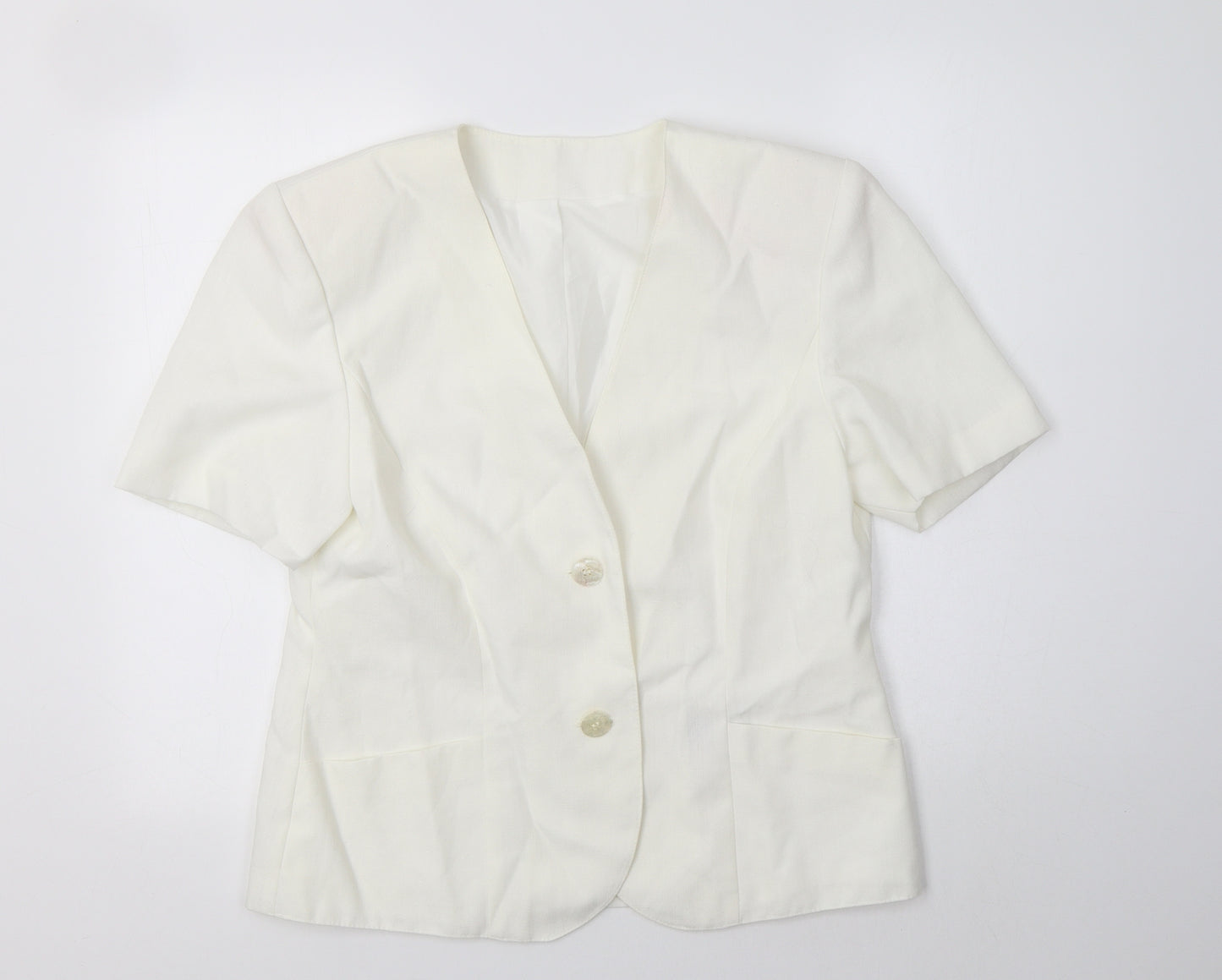 St Micharl Womens White   Jacket Blazer Size 14