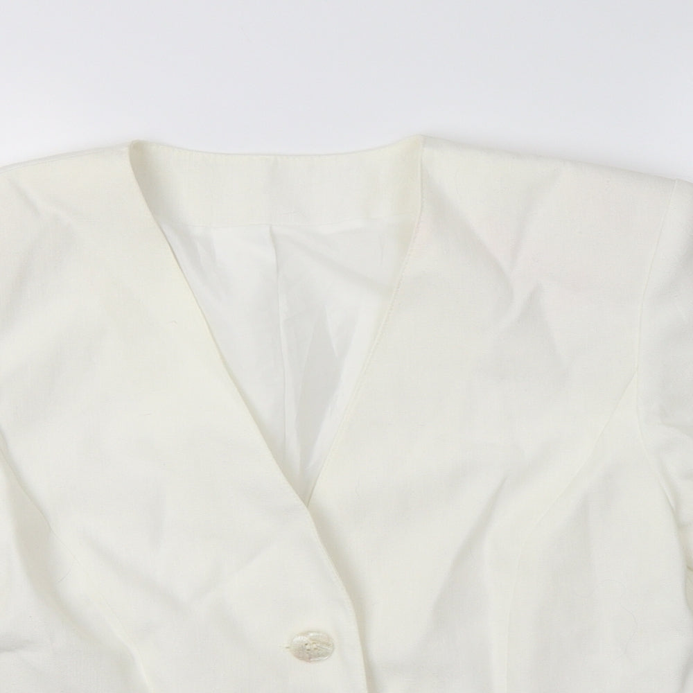 St Micharl Womens White   Jacket Blazer Size 14