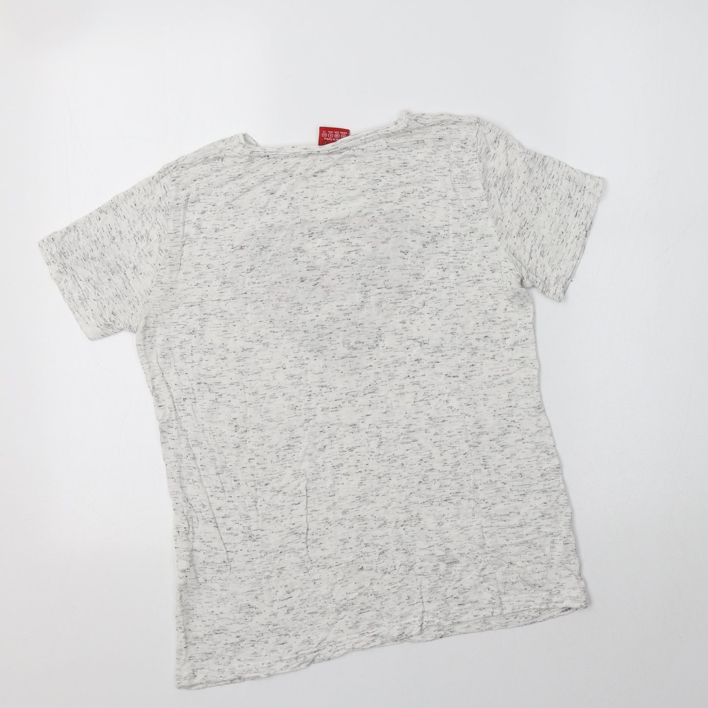 Primark Womens Grey  Viscose Basic T-Shirt Size 10 Crew Neck - Superman