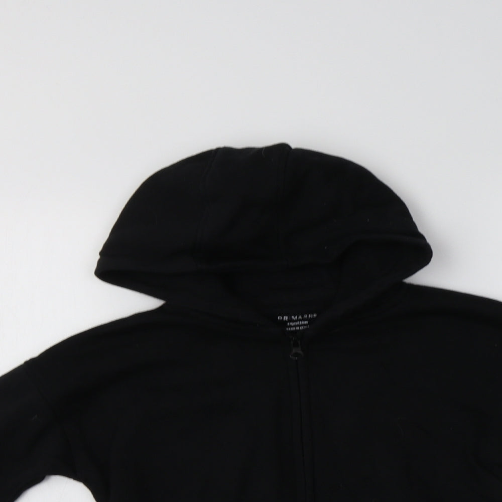 Primark Boys Black  Cotton Full Zip Hoodie Size 8-9 Years