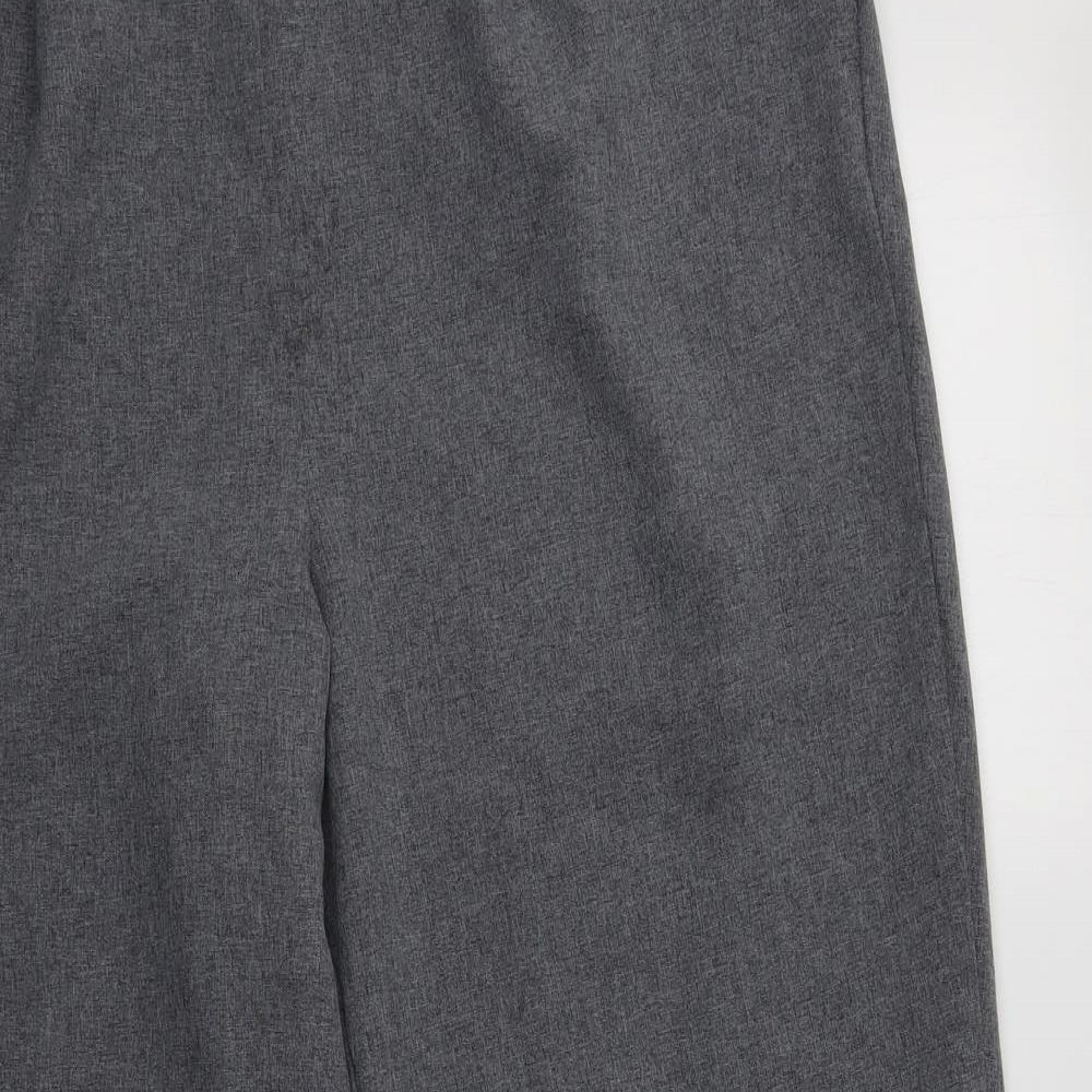 Bonmarché Womens Grey  Polyester Cropped Trousers Size 18 L24 in Regular