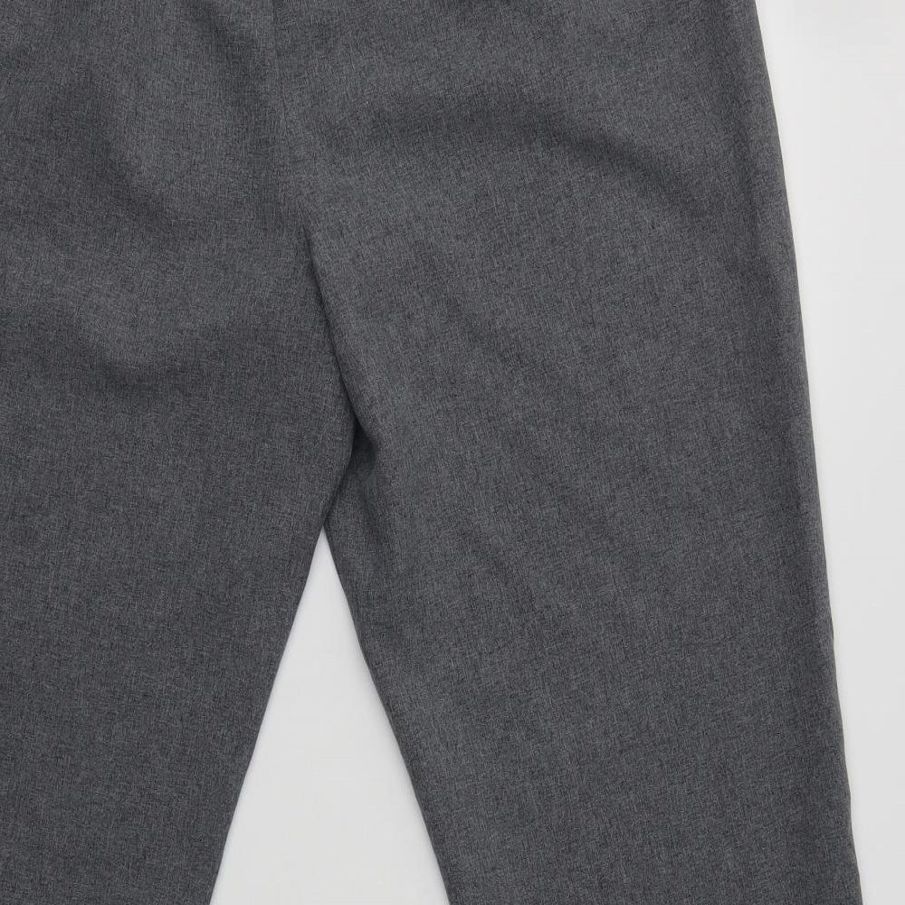Bonmarché Womens Grey  Polyester Cropped Trousers Size 18 L24 in Regular