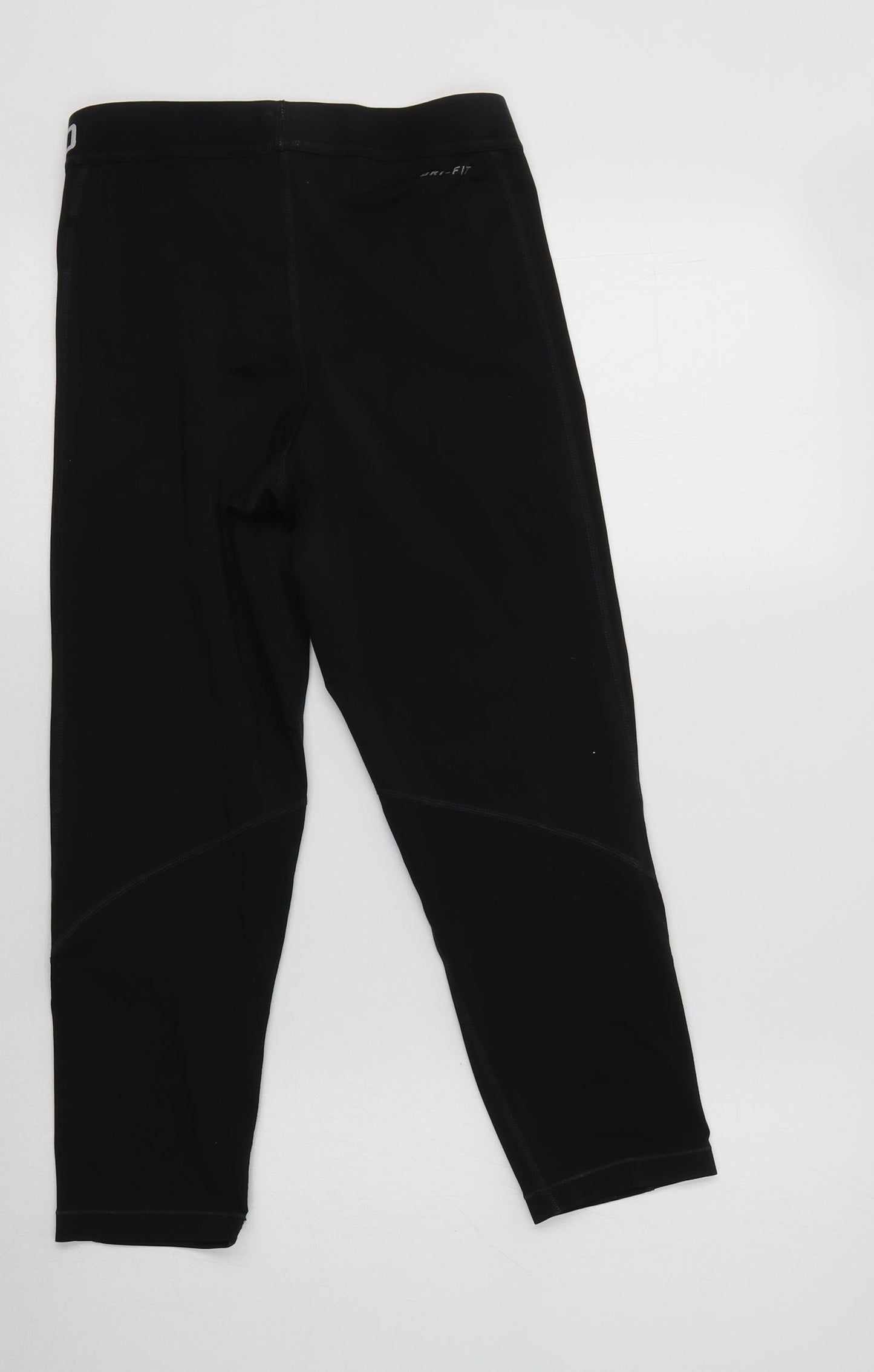Nike Womens Black  Polyester Compression Leggings Size M L22 in Regular