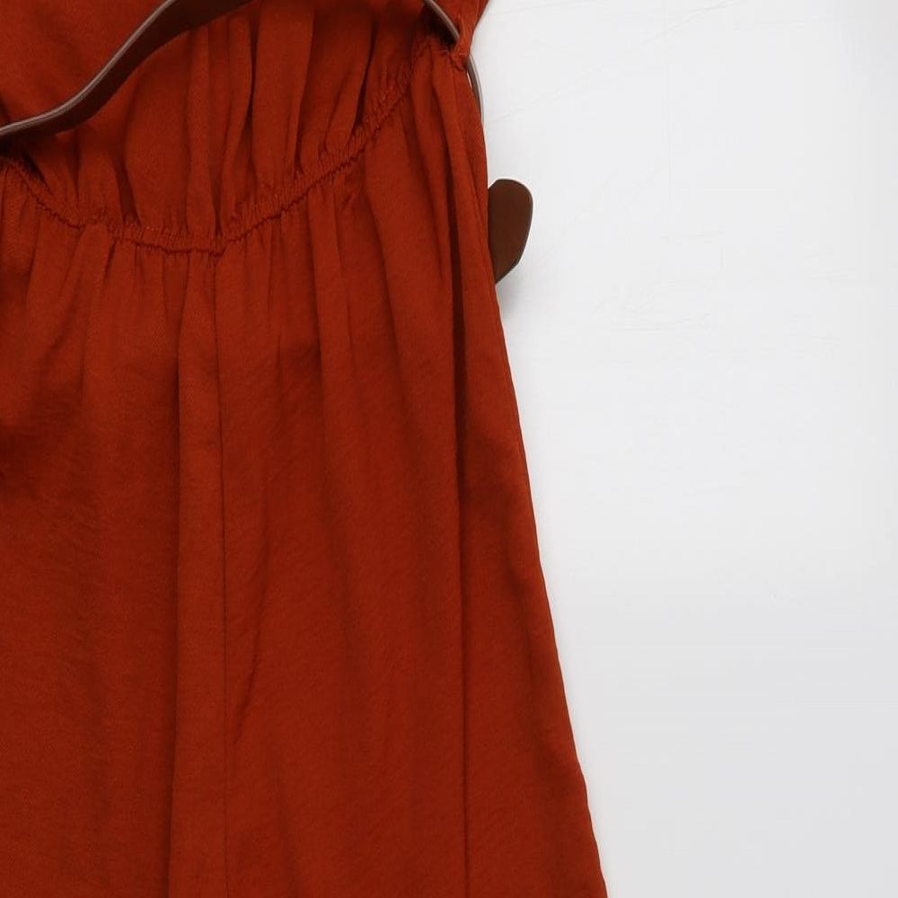 New Look Womens Orange  Polyester Jumpsuit One-Piece Size 10