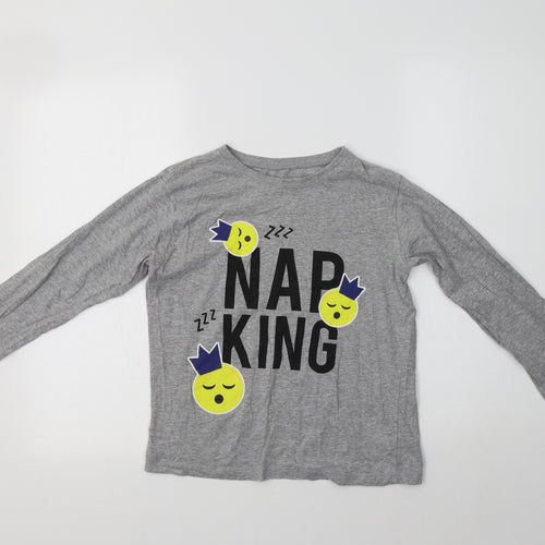 Preworn Boys Grey  Cotton  Pyjama Set Size 10-11 Years