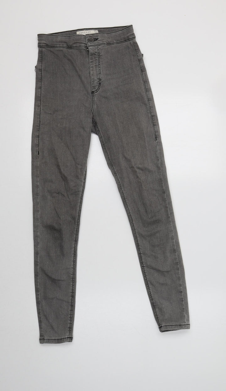 Topshop Womens Grey Cotton Jegging Jeans Size 6 L30 in Regular