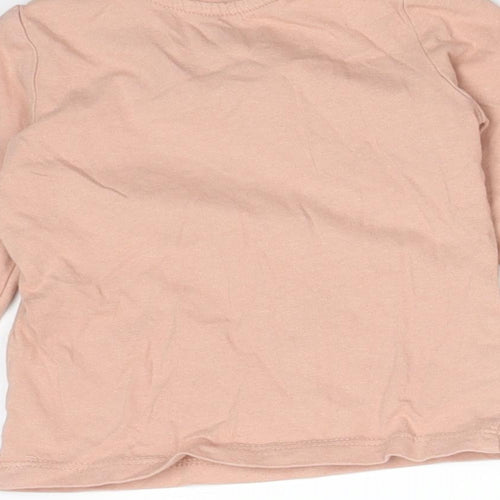 Primark Girls Pink Floral Cotton Basic T-Shirt Size 6-9 Months Round Neck  - BEAUTIFUL LIKE NATURE