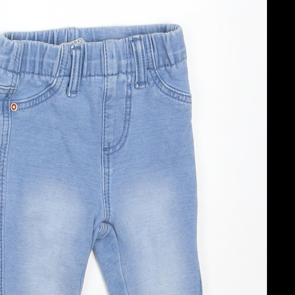 Primark Girls Blue  Cotton  Jeans Size 6-9 Months