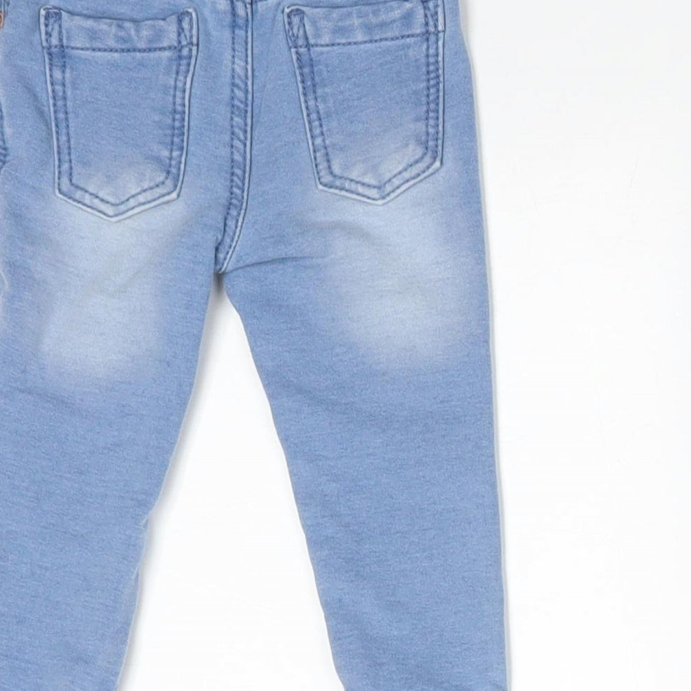 Primark Girls Blue  Cotton  Jeans Size 6-9 Months