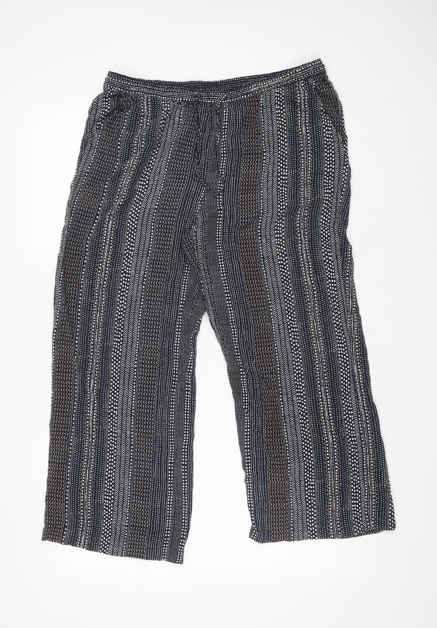 Maine Womens Multicoloured Geometric Viscose Trousers  Size 14 L24 in Regular