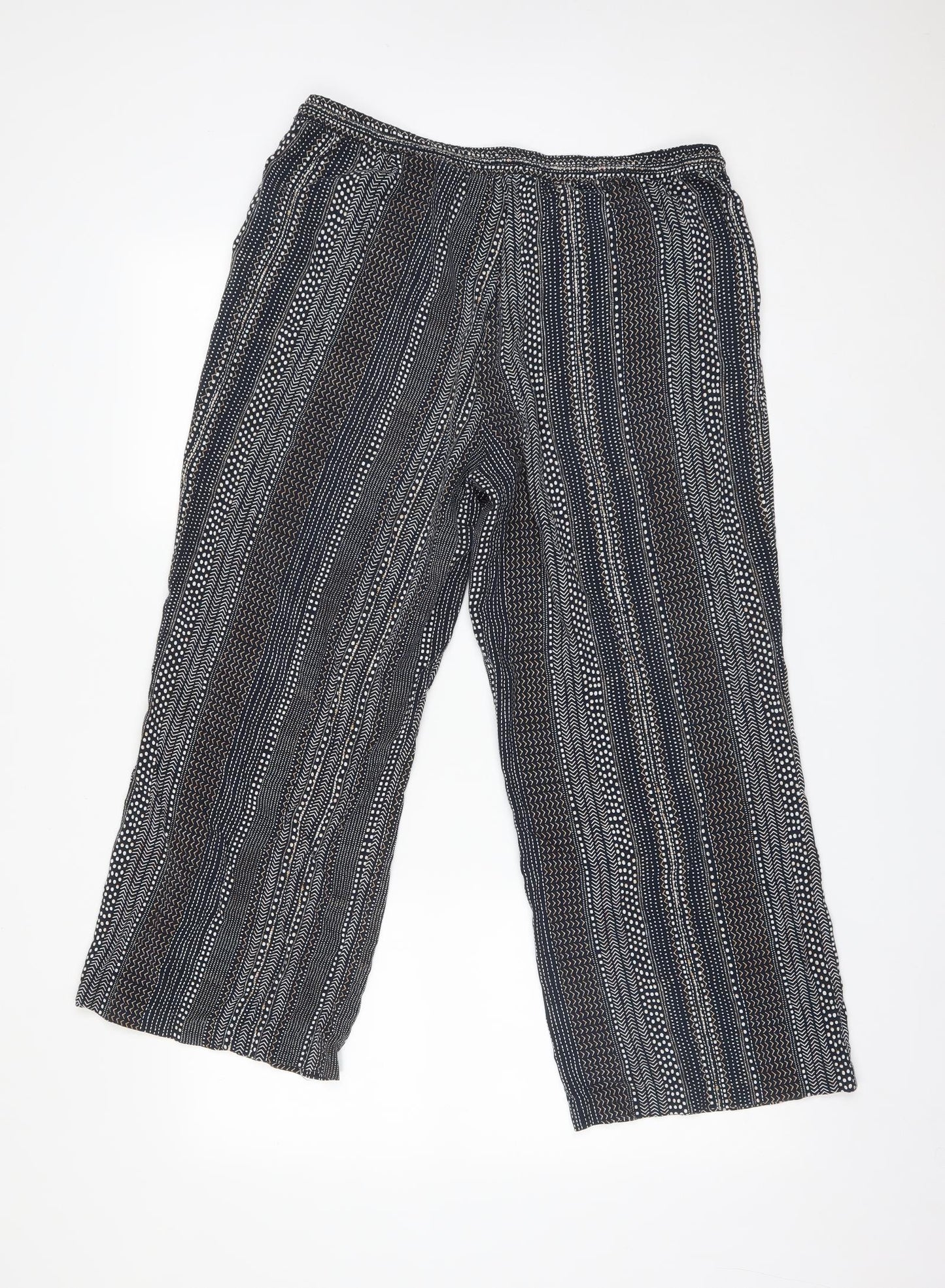 Maine Womens Multicoloured Geometric Viscose Trousers  Size 14 L24 in Regular
