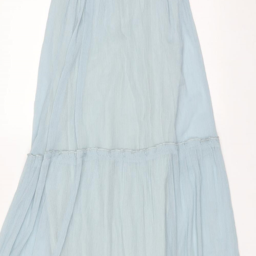 River Island Womens Blue  Polyester A-Line  Size XS  Scoop Neck