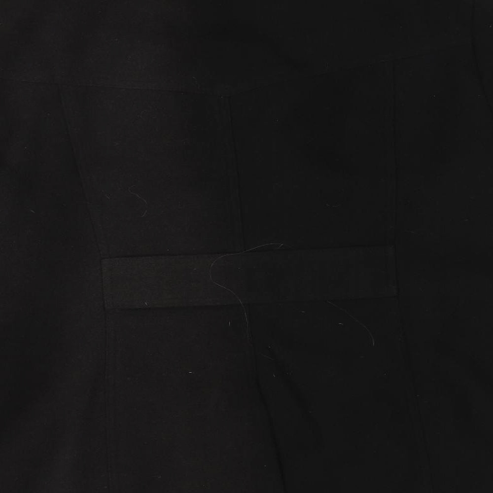 Red Herring Womens Black   Trench Coat Coat Size 20