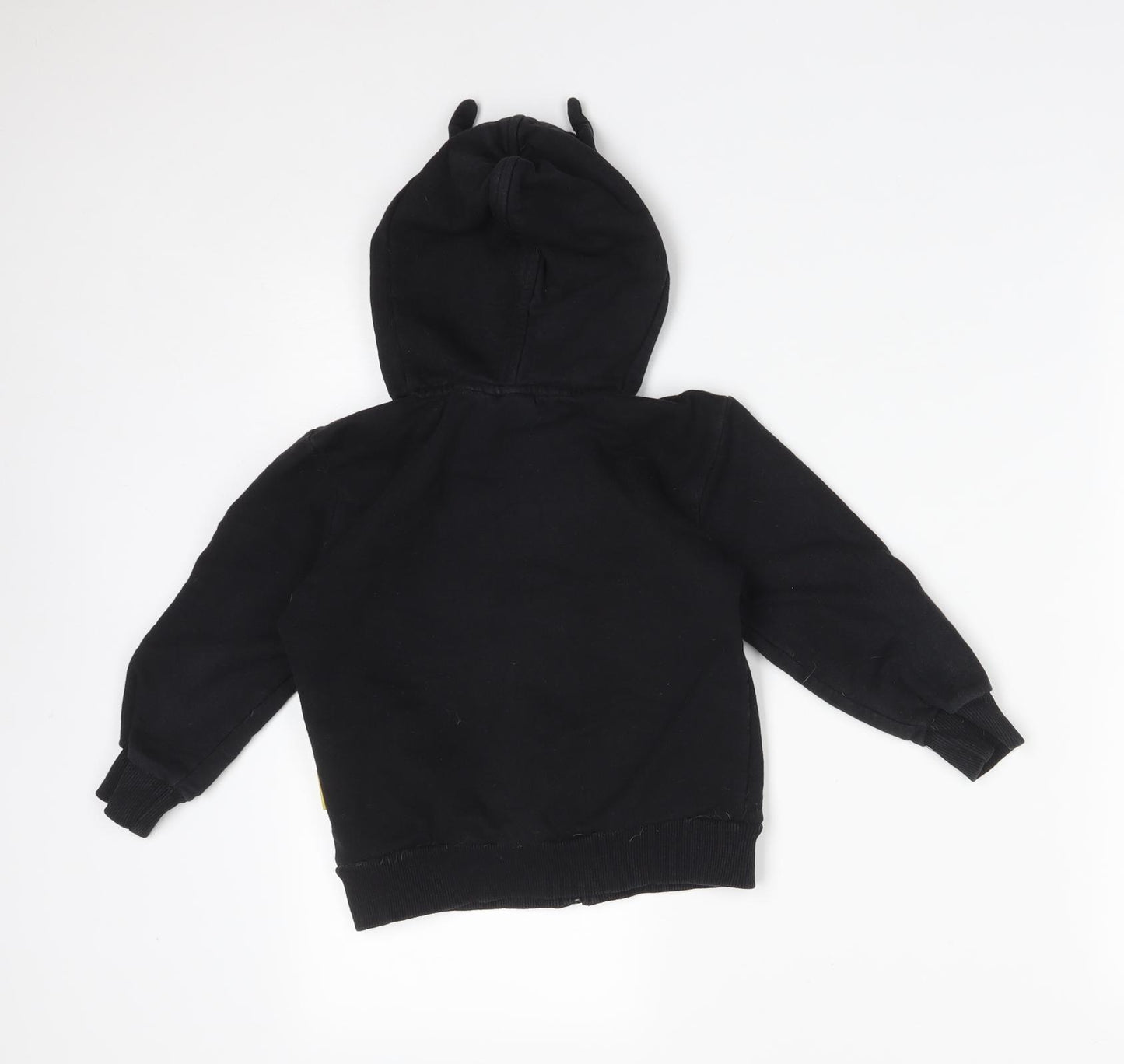 Primark Boys Black  Cotton Full Zip Hoodie Size 5-6 Years   - BATMAN