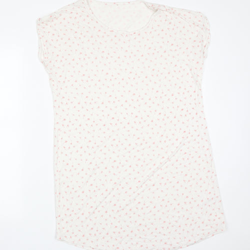 George Womens White Floral Viscose  Dress Size 14