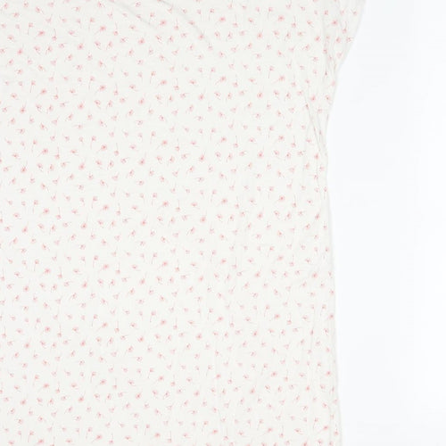 George Womens White Floral Viscose  Dress Size 14