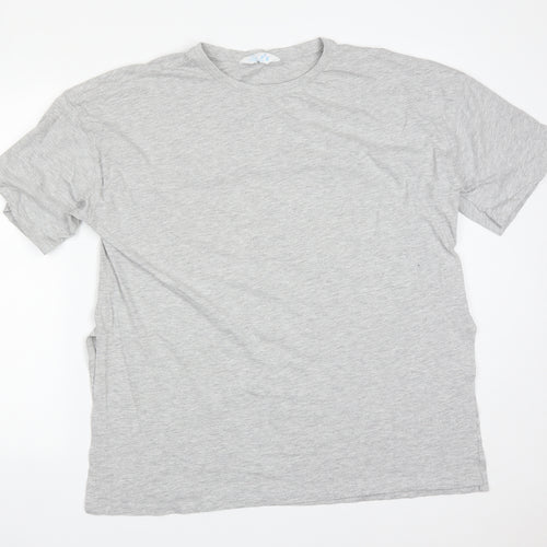 Primark Womens Grey  Cotton Basic T-Shirt Size L Crew Neck