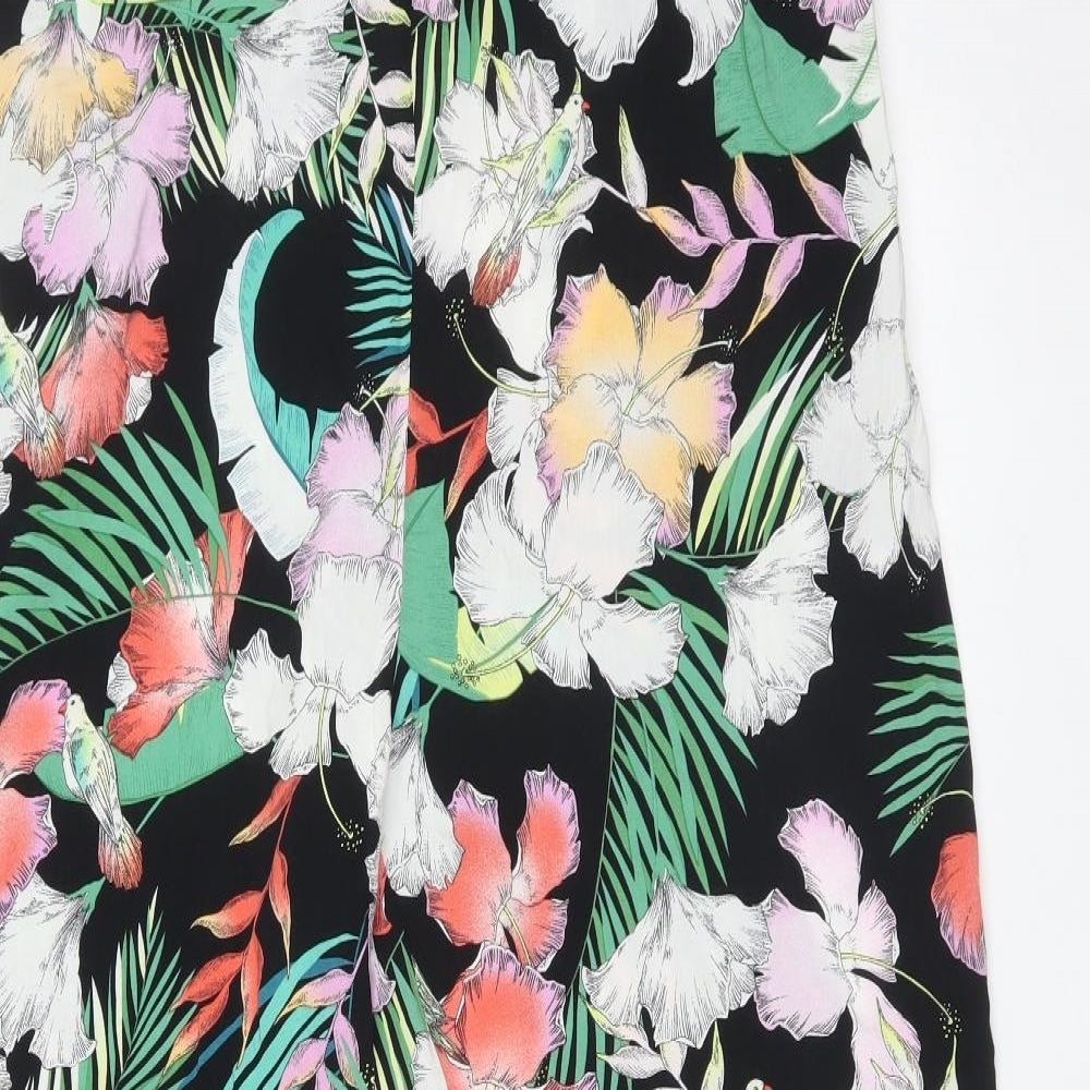 Peacocks Womens Multicoloured Floral Viscose Trousers  Size 18 L28 in Regular