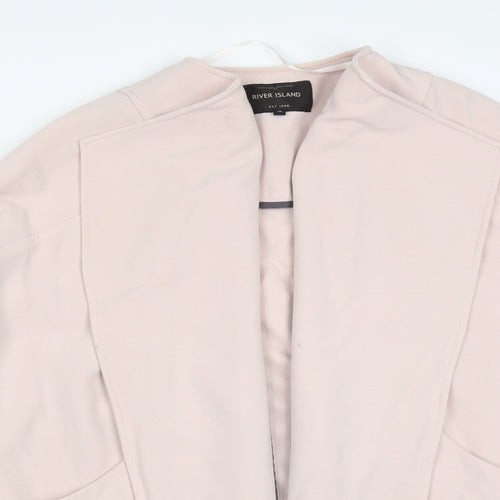 River Island Womens Pink  Polyester Jacket Blazer Size 10