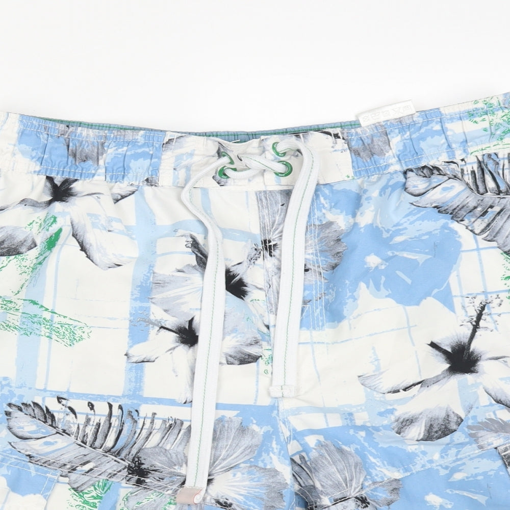 Surf Mens Multicoloured Floral Polyester Bermuda Shorts Size M L10 in Regular  - SWIMMING SHORTS