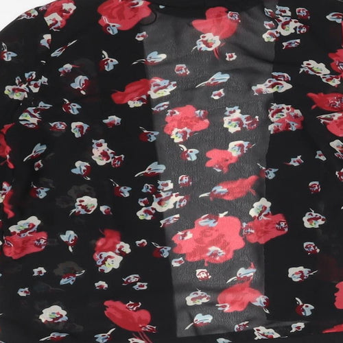 E-VIE ANGEL Girls Black  Floral Polyester Cardigan Jumper Size 2 Years