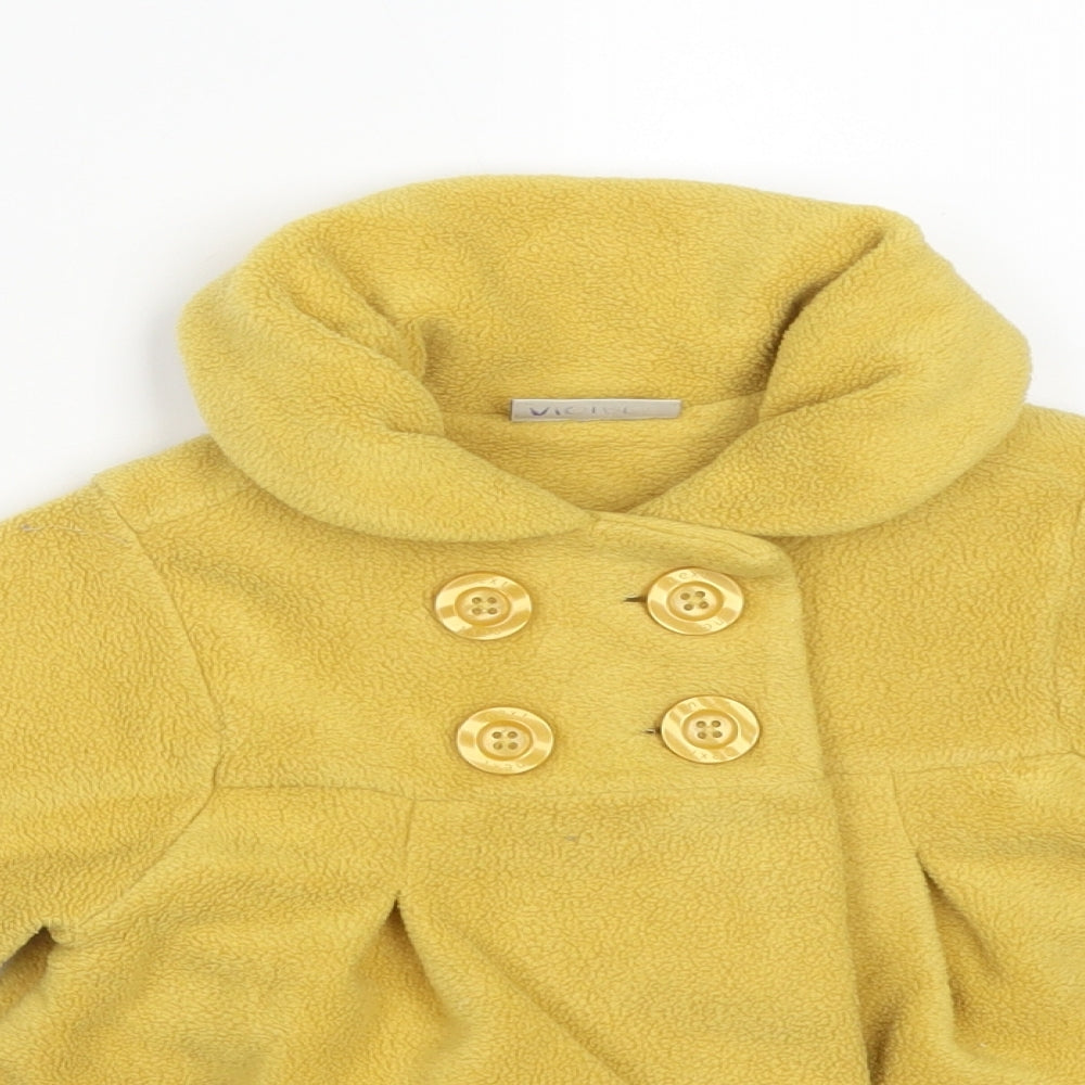 NEXT Girls Yellow   Overcoat Coat Size 18-24 Months