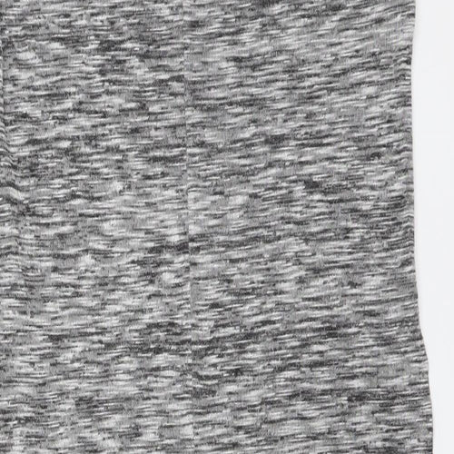 M&S Womens Grey  Viscose Basic T-Shirt Size 12 Round Neck