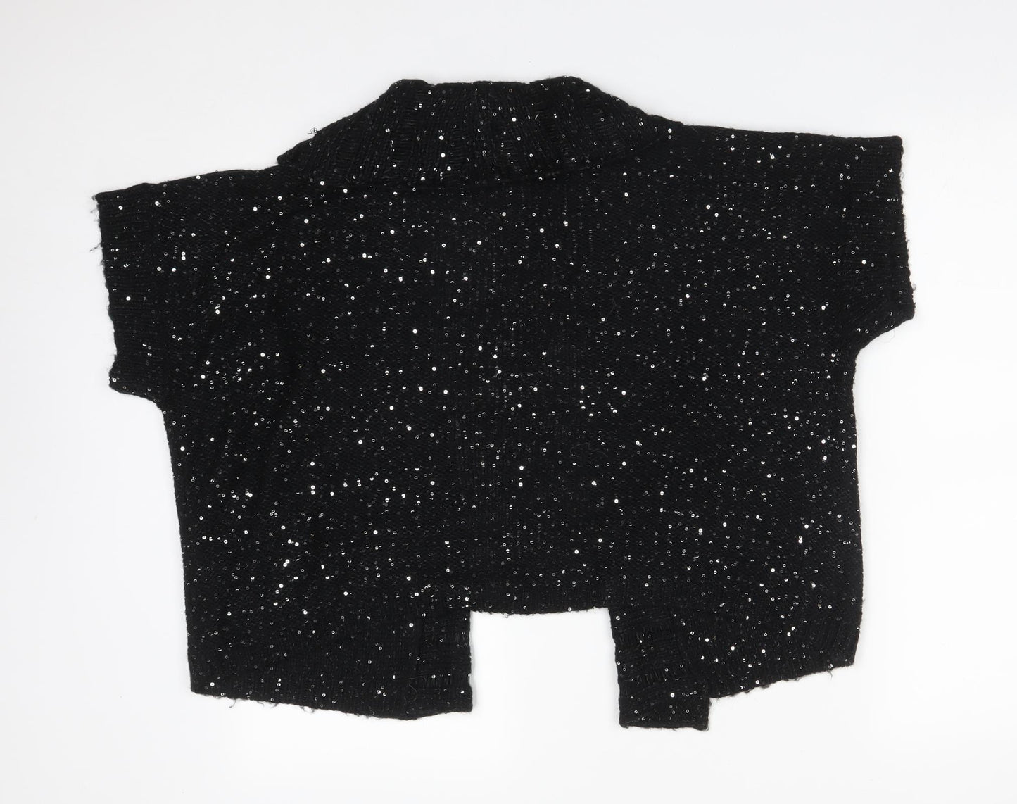 TU Womens Black   Acrylic Cardigan Jumper Size L